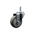 Service Caster 3.5'' Gray Polyurethane Wheel Swivel 7/16'' Grip Ring Stem Caster SCC-GR20S3514-PPUB-716138